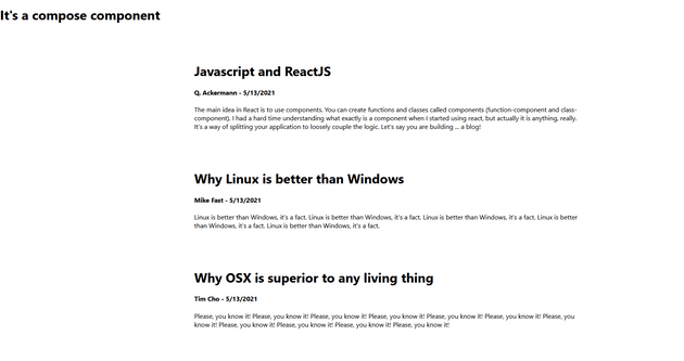 Reuse of React components