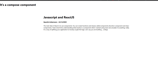 Post react component