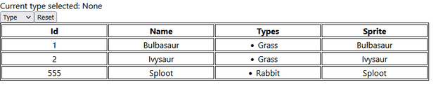 PokemonTypeSelection Component